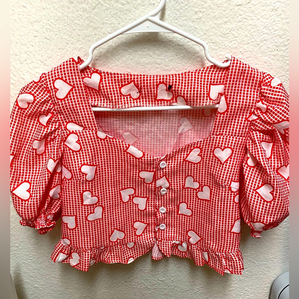 Heart small crop top :)